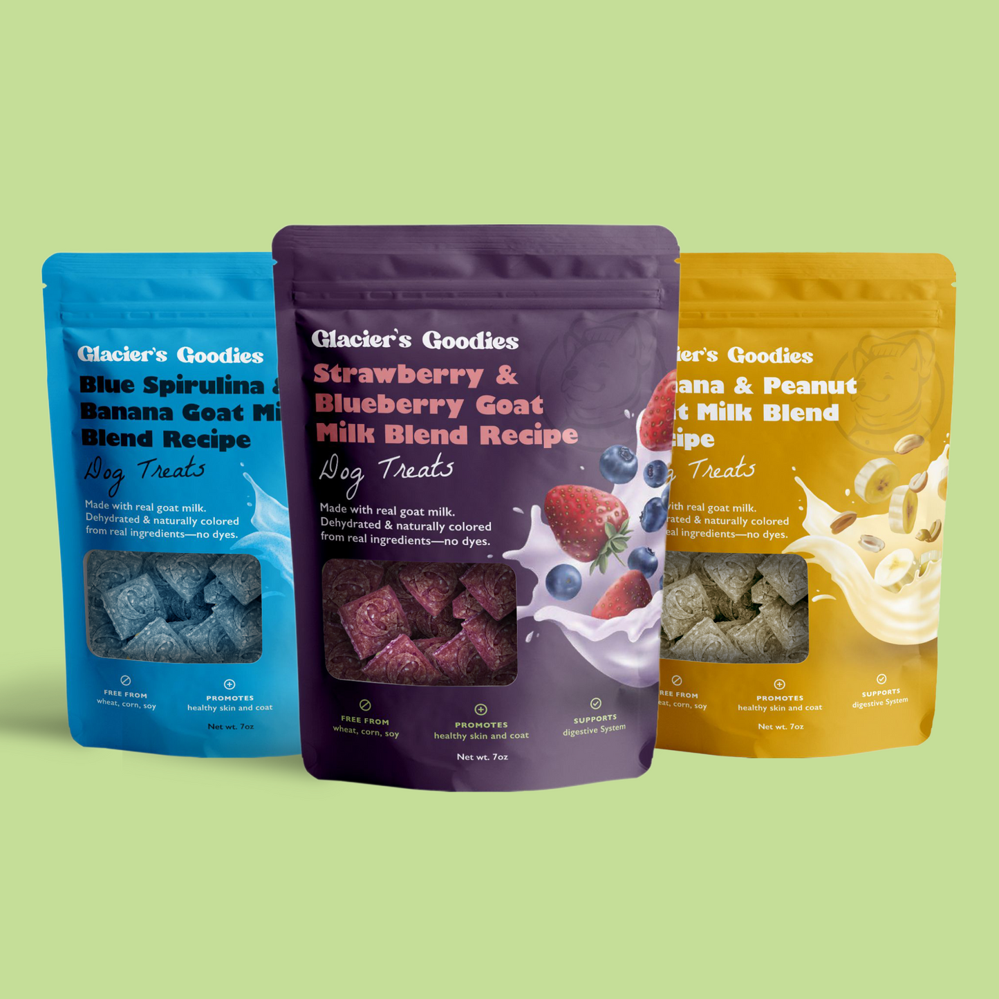 Blue Spirulina & Banana Goat Milk Dog Treats