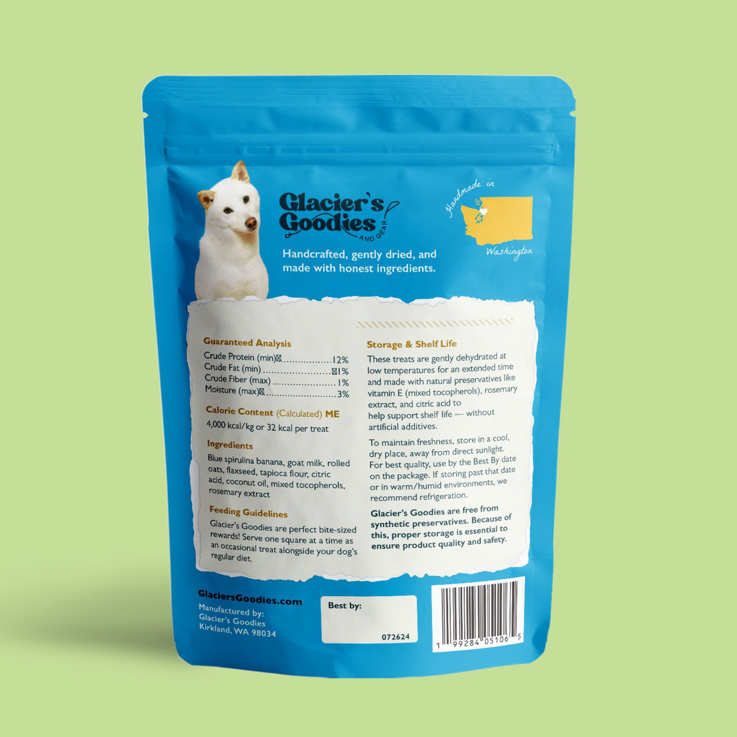 Blue Spirulina & Banana Goat Milk Dog Treats