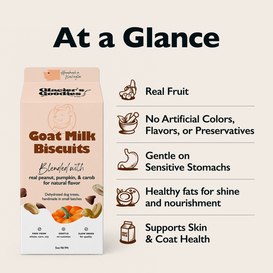 Goat Milk Dog Biscuits — Carob, Peanut & Pumpkin