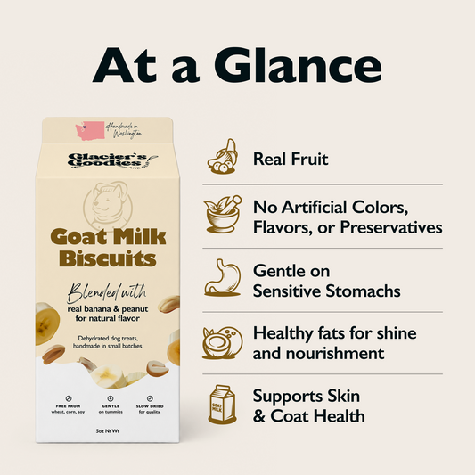 Goat Milk Dog Biscuits — Peanut & Banana