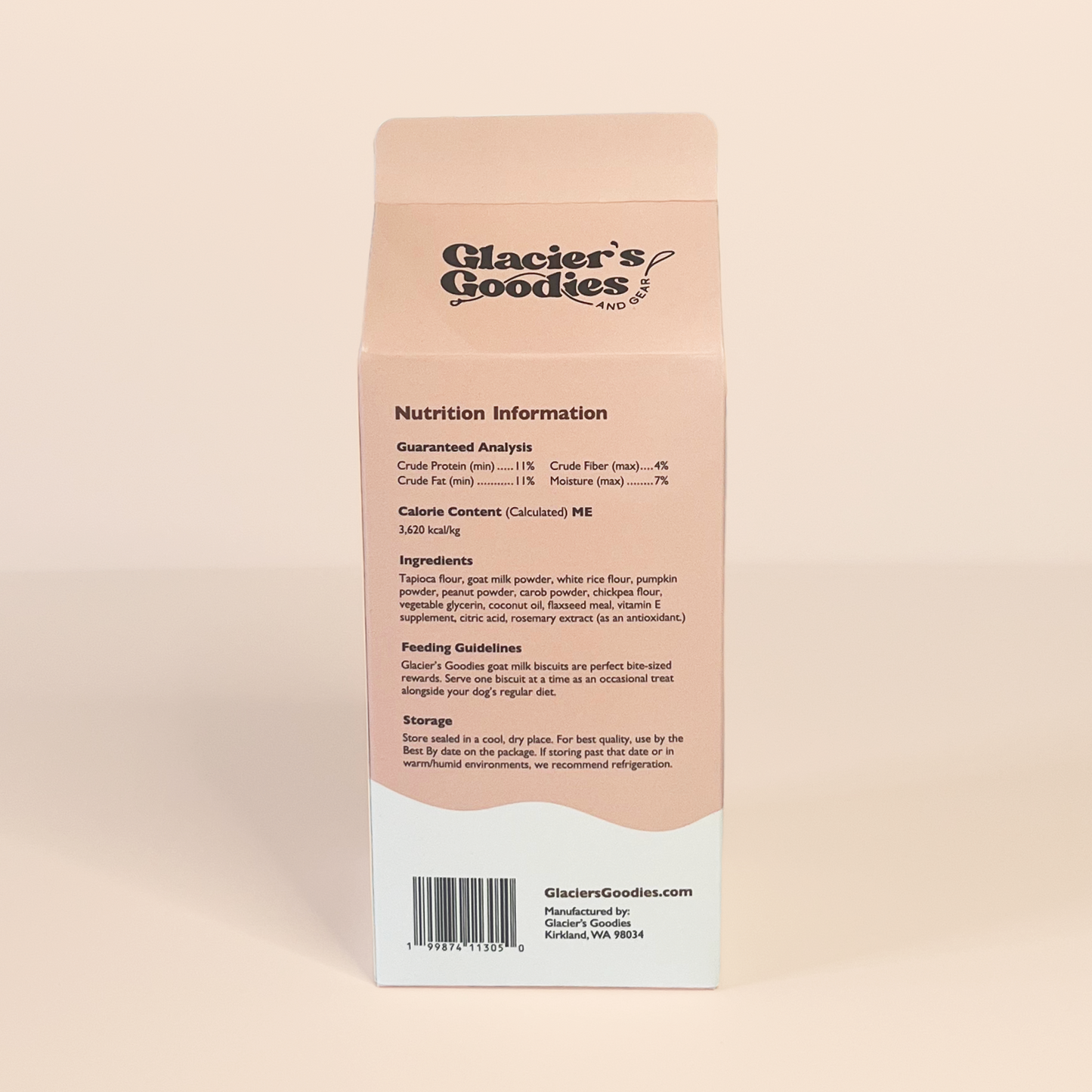 Goat Milk Dog Biscuits — Carob, Peanut & Pumpkin