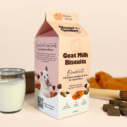 Goat Milk Dog Biscuits — Carob, Peanut & Pumpkin
