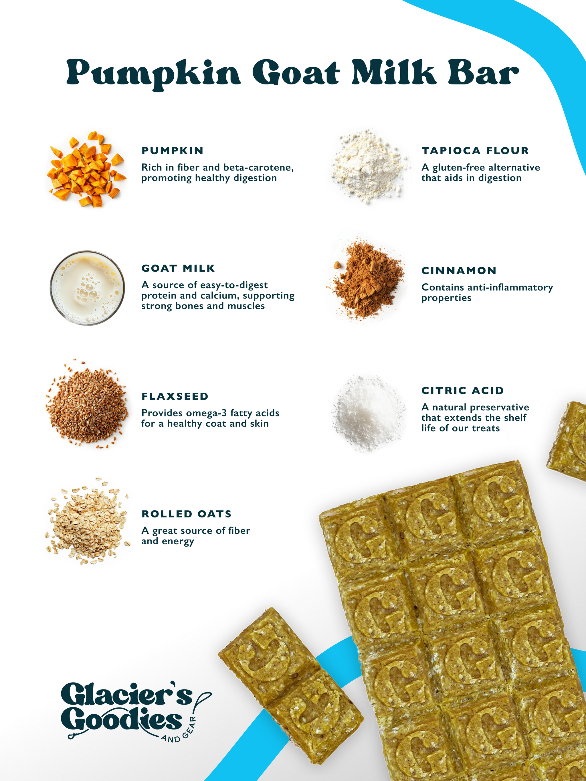 Pumpkin Goat Milk Dog Treat Bar