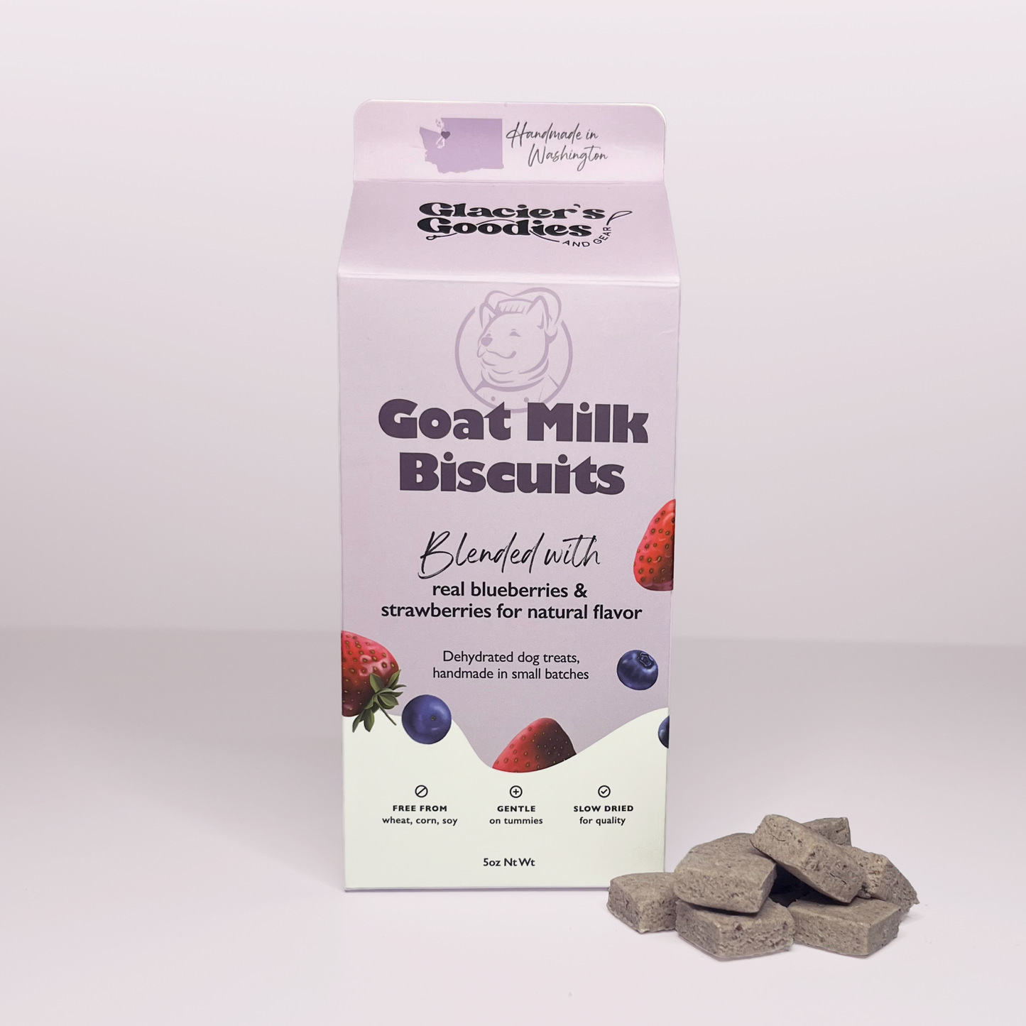 Goat Milk Dog Biscuits — Blueberry & Strawberry