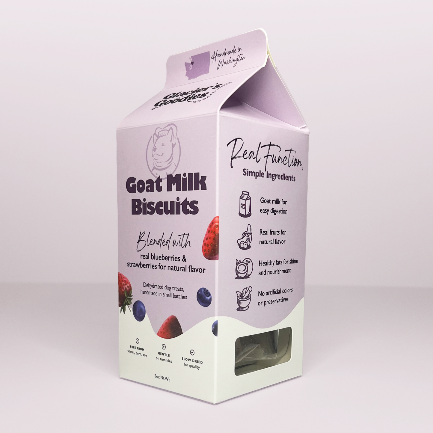 Goat Milk Dog Biscuits — Blueberry & Strawberry
