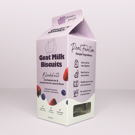 Goat Milk Dog Biscuits — Blueberry & Strawberry