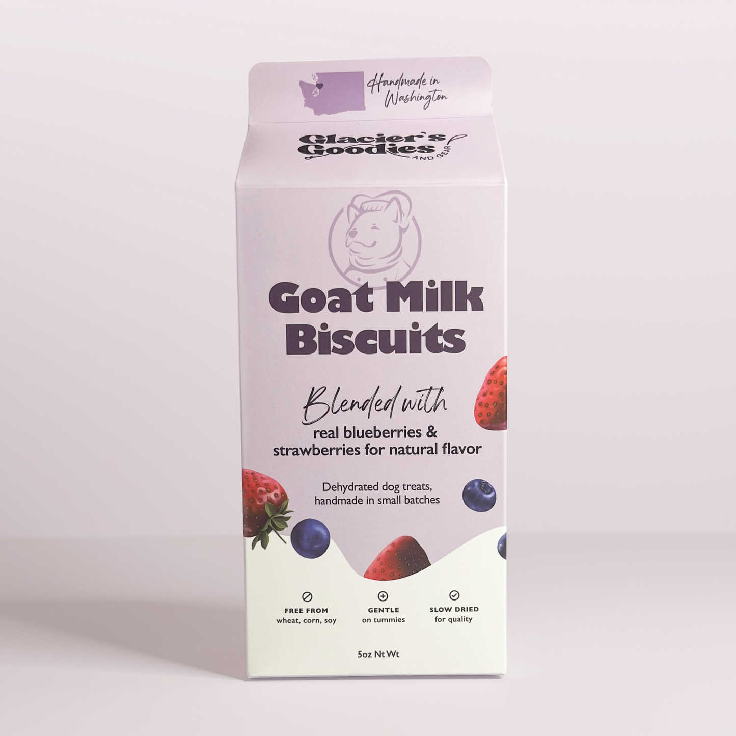 Goat Milk Dog Biscuits — Blueberry & Strawberry