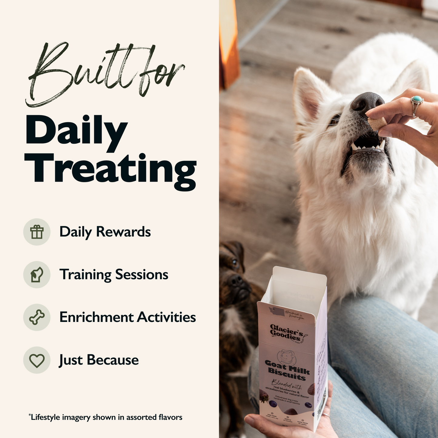 Spring Collection Goat Milk Dog Biscuits – Raspberry & Dragonfruit (Limited)