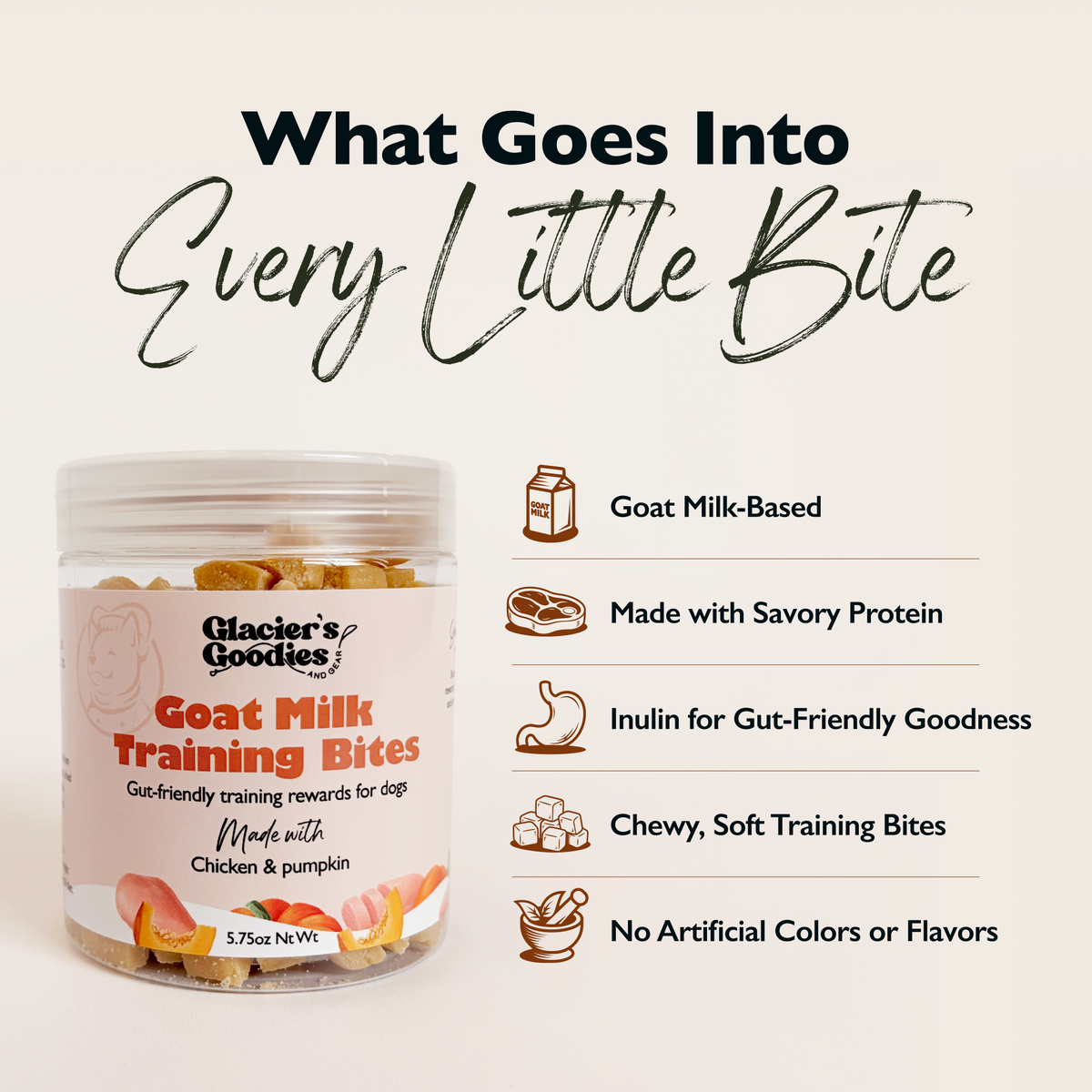 Goat Milk Training Bites — Chicken & Pumpkin