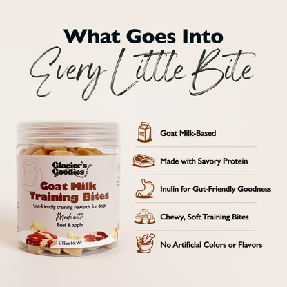 Goat Milk Training Bites — Beef & Apple