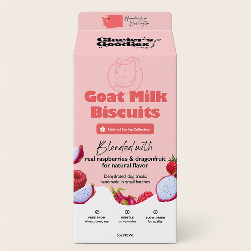 Spring Collection Goat Milk Dog Biscuits – Raspberry & Dragonfruit (Limited)