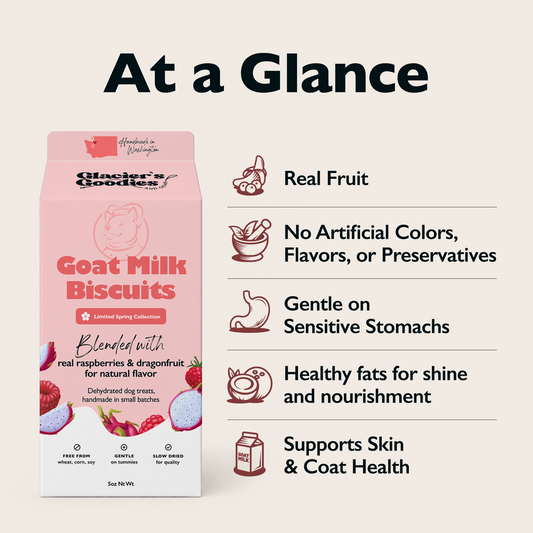 Spring Collection Goat Milk Dog Biscuits – Raspberry & Dragonfruit (Limited)