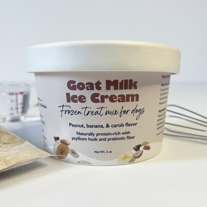 Goat Milk Ice Cream — Peanut, Banana, & Carob