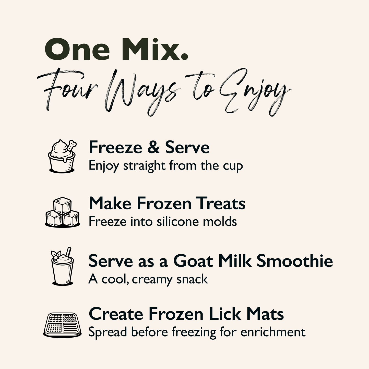 Goat Milk Ice Cream — Peanut, Pumpkin, & Carob