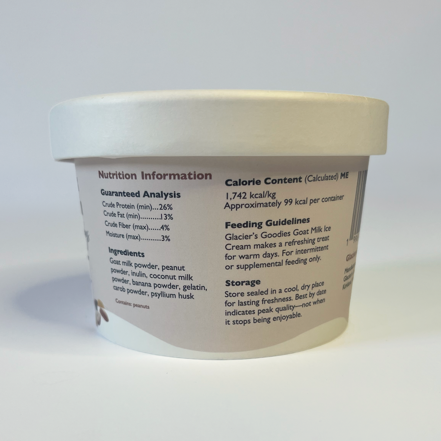 Goat Milk Ice Cream — Peanut, Pumpkin, & Carob