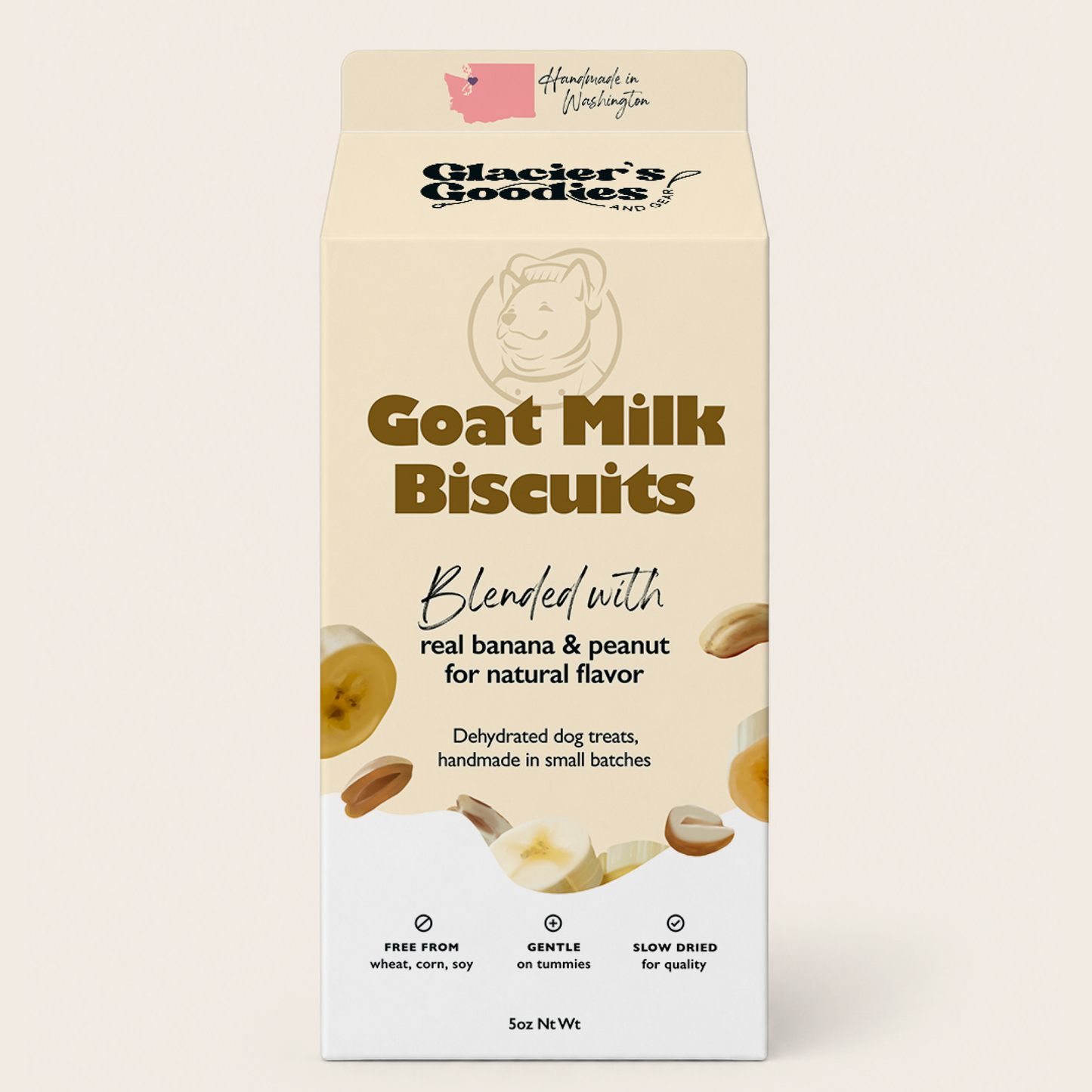 Goat Milk Dog Biscuits — Peanut & Banana