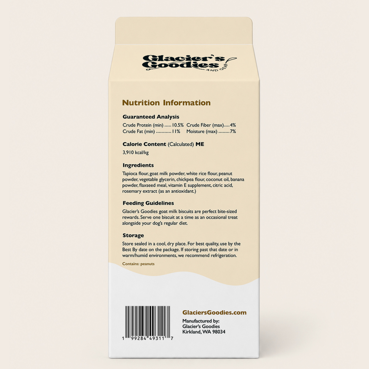 Goat Milk Dog Biscuits — Peanut & Banana