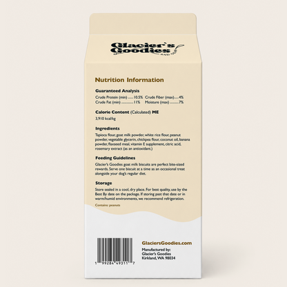 Goat Milk Dog Biscuits — Peanut & Banana