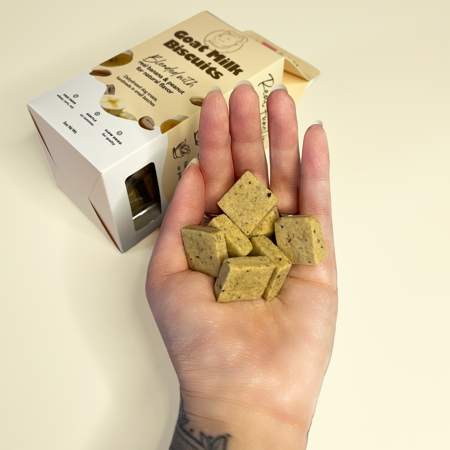 Goat Milk Dog Biscuits — Peanut & Banana